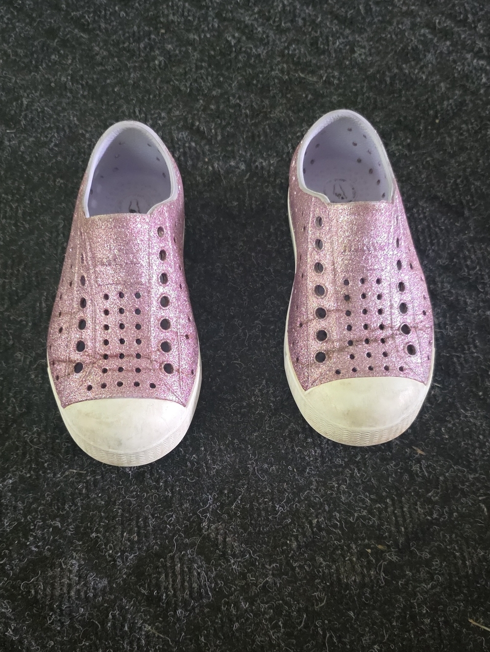 Kids Slip-On Glitter Sneakers - Pink